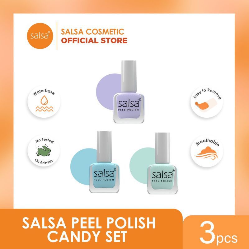 SALSA KUTEK PEEL POLISH (PEEL OFF LUPAS) HIJAB FRIENDLY ISI 3