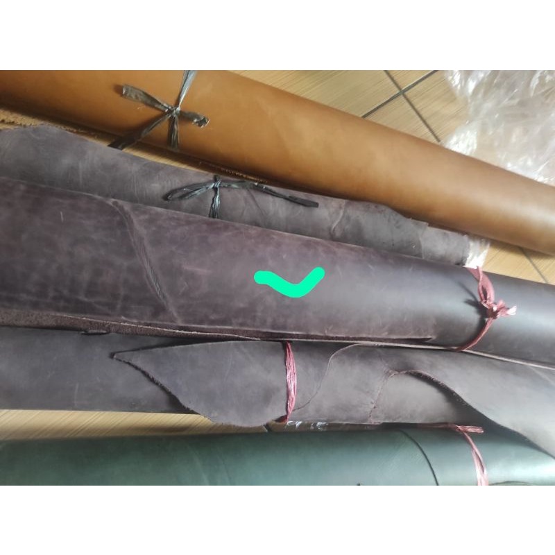 Promo Kulit sapi Asli lembaran jenis Crazy Horse A3 ketebalan 2.5mm