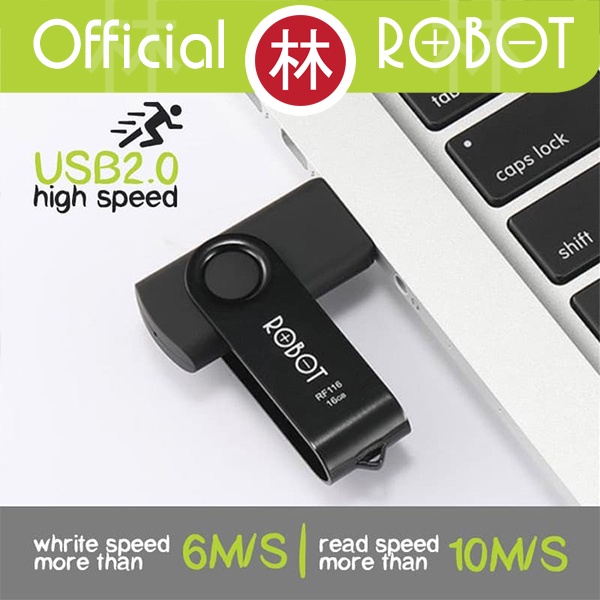 Robot RF108 Flashdisk (8GB) Rotatable USB with Package ORI