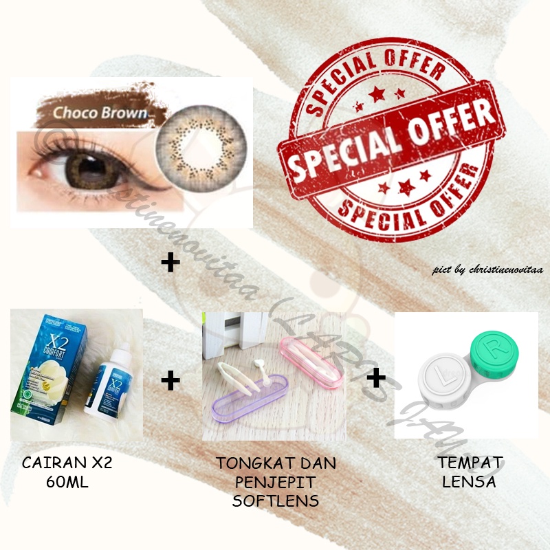 Paket Hemat Softlens Adelle by IrisLab BIG EYES 16 mm NORMAL