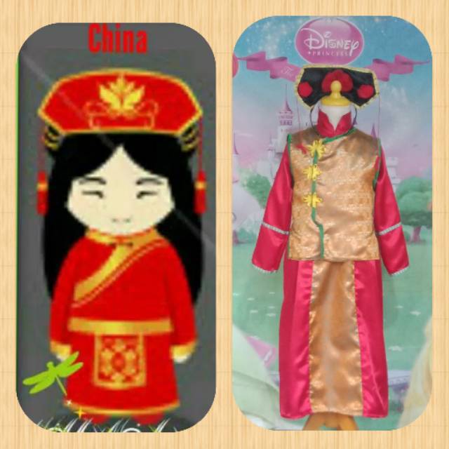 Kostum Cosplay Anak Internasional Baju Adat Tradisional Negara China Girl