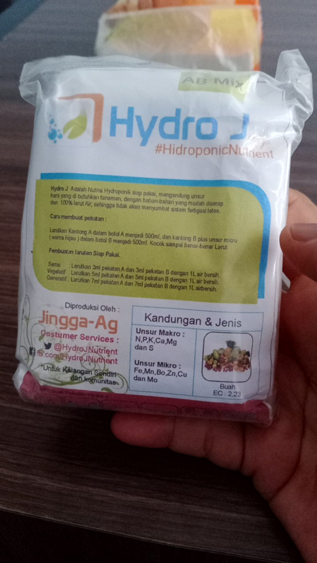 Nutrisi Hidroponik Ab Mix