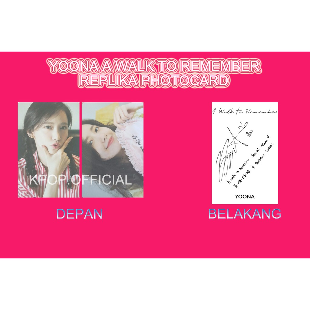 [ READY STOCK ] YOONA A WALK TO REMEMBER PHOTOCARD