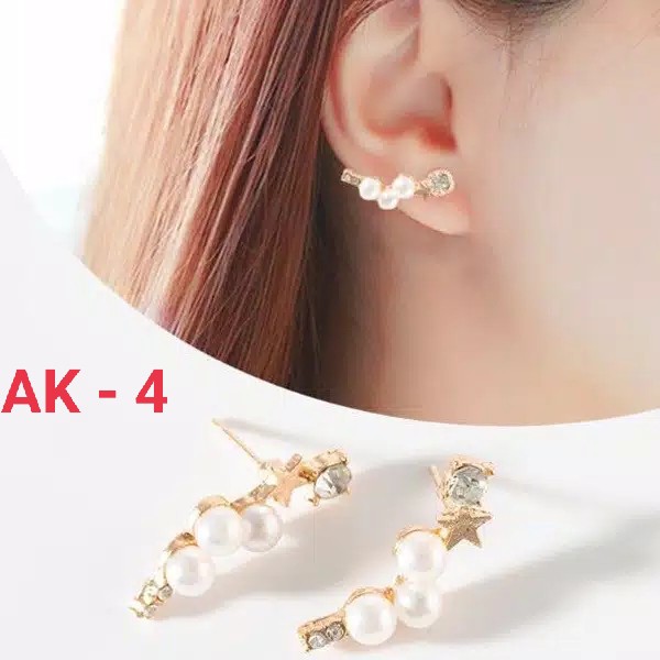 Anting Tusuk Korea Motif Mutiara / Aksesoris Wanita