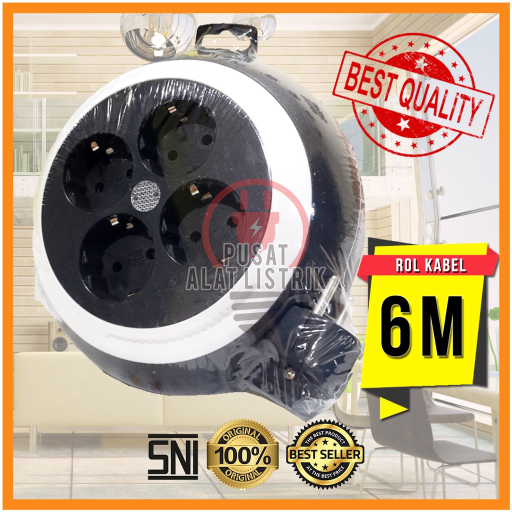 KABEL ROL 6M / COLOKAN LISTRIK / ROL KABEL / BOX KABEL 6M 6 METER