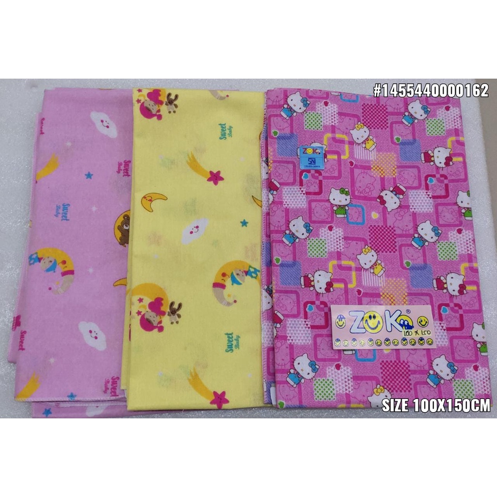 Bedong Leonde Zoko 56951 100X150 katun warna print bedong bayi bergambar