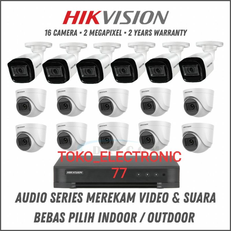 Paket CCTV Hikvision 16 Channel 16 Kamera Turbo HD 5MP