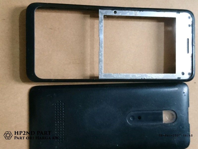 Kesing Nokia 301 hitam ori tanpa kaca lcd dan keypad