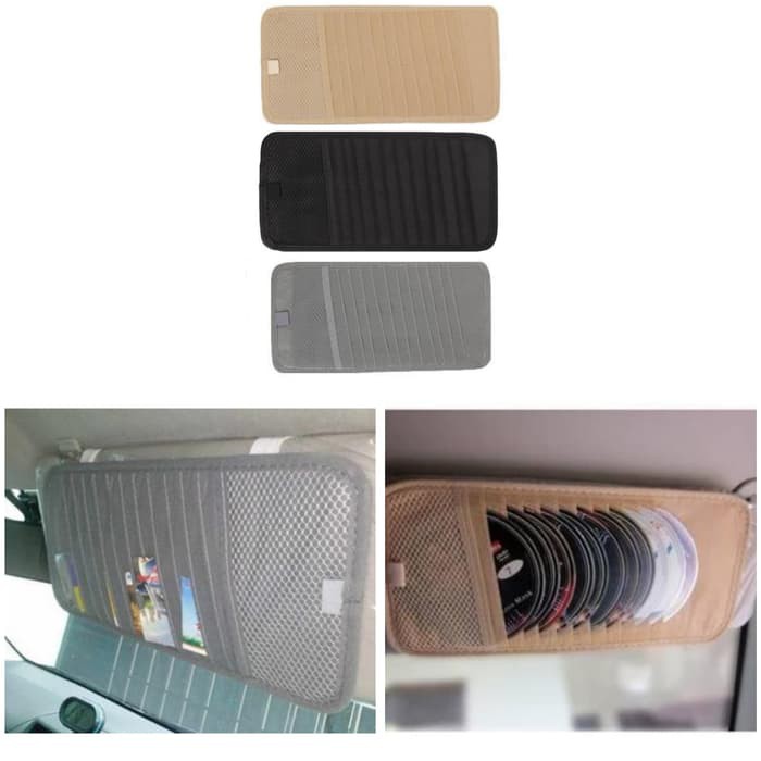 Tempat CD Sun Visor mobil Kartu VCD DVD Cars Organizer Interior Holder