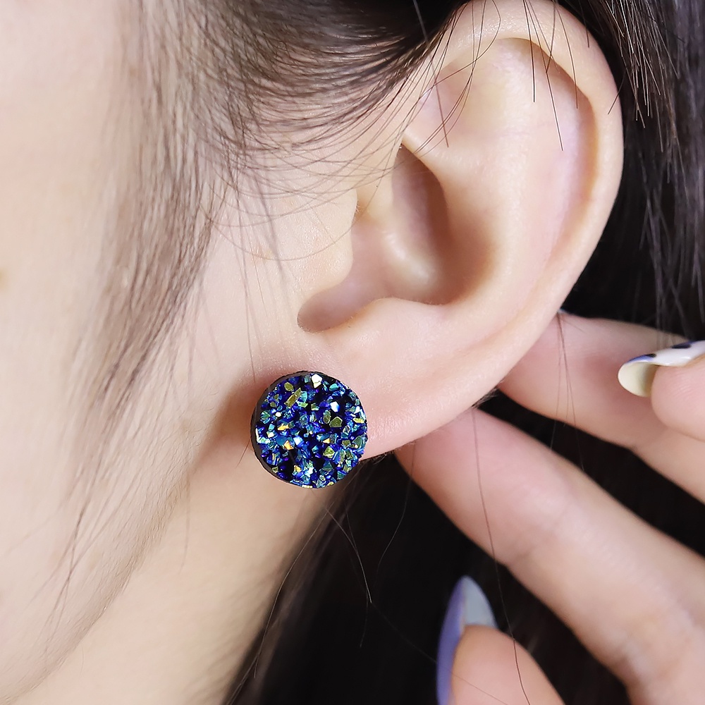 12 Pasang / Set Anting Stud Bola Kristal Untuk Aksesoris Perhiasan Wanita