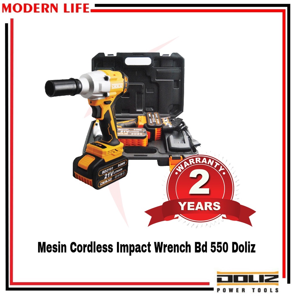 Bor Impact Wrench Bor Cordless DOLIZ BD 550 / BD550 / Bor Buka Baut / Bor Baterai Baut