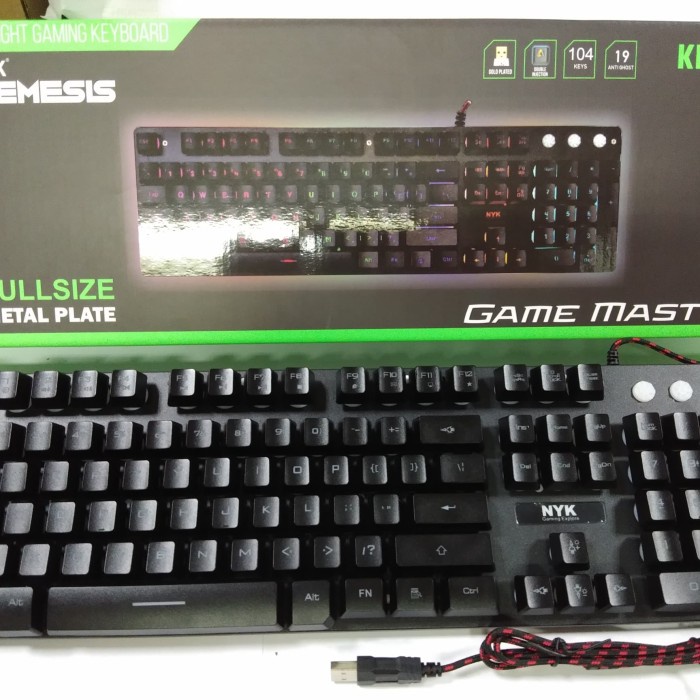 Nyk KR-201 Game Master Keyboard Gaming Rainbow Full Size Metal