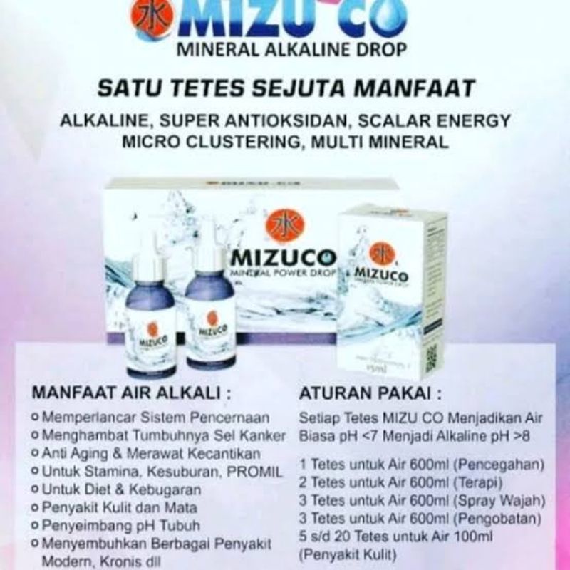 Mizuco Mineral Power Drop Mizuko Asli Original 1 botol 15 Ml