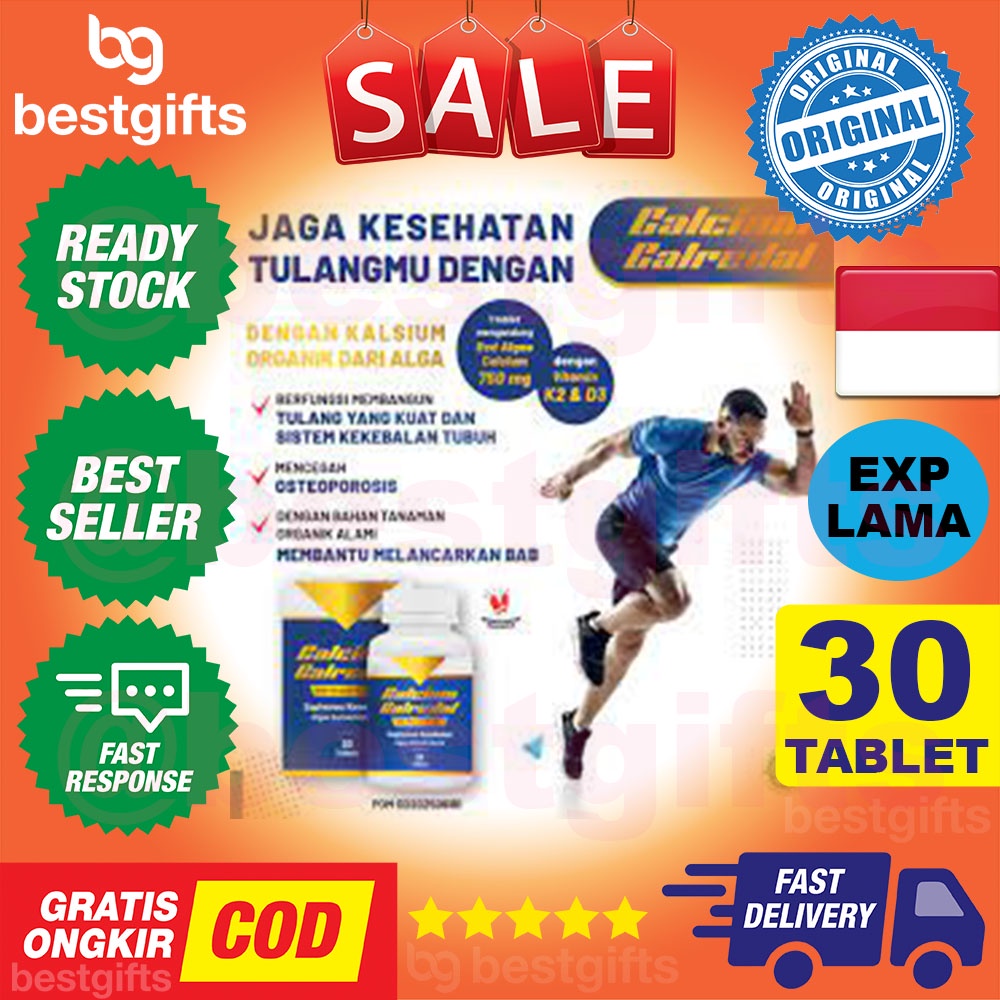 CALCIUM CALREDAL WITH VITAMIN K2 &amp; D3 SUPLEMEN KESEHATAN ALGAE DERIVED CALCIUM 30 TABLETS