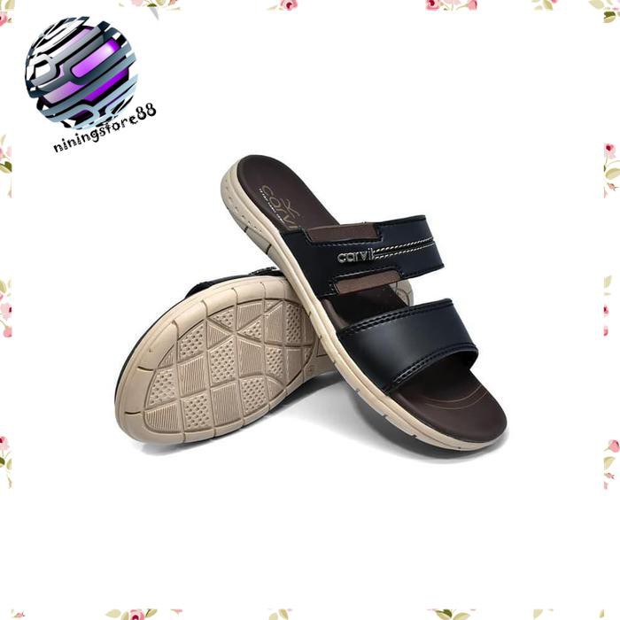Sandal sendal pria CarvilJOHNSON02M BLACK SL338