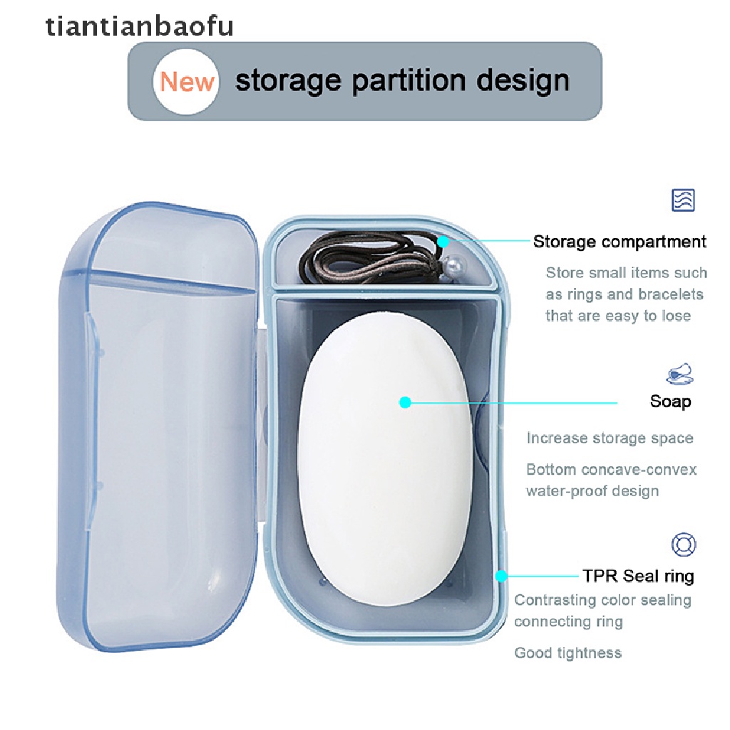 (tiantianbaofu) Tempat Sabun / Shampoo Portable Bentuk Bulat Untuk Rumah / Travel