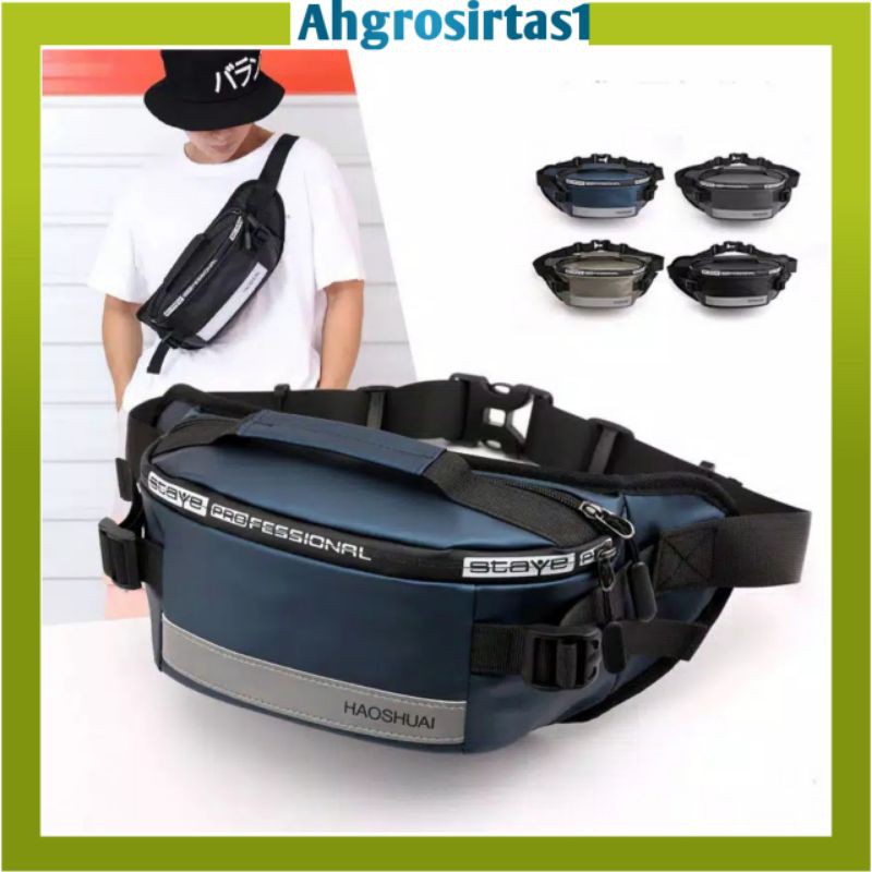 TAS SELEMPANG HAOSHUAI ORIGINAL WATERPROOF FASHION PRIA TAS SLEMPANG COWOK TAS PRIA HAOSHUAI NEW