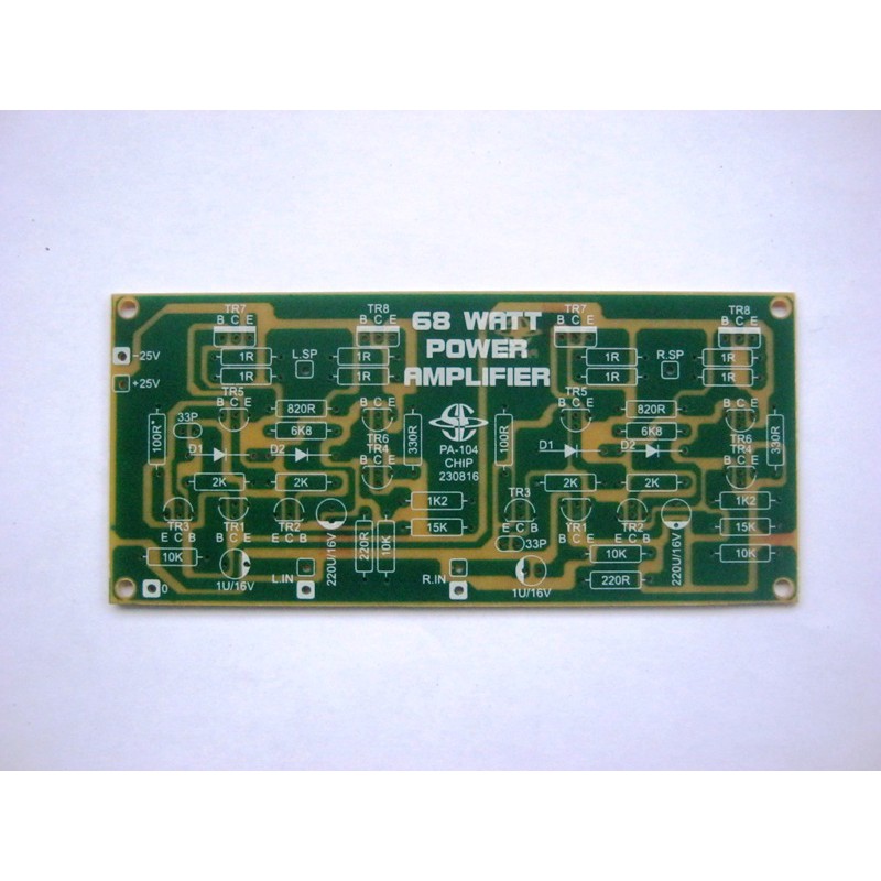 PCB 68 Watt Power Amplifier Saturn PA-104