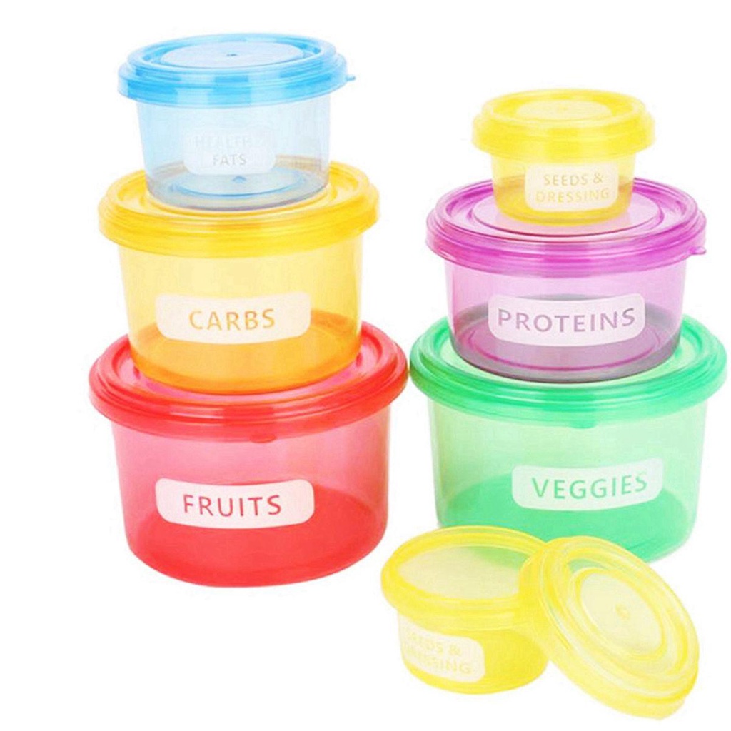 [Elegan] Wadah Makanan Dapur Kebugaran Tetap Fit Diet Control Storage Organizer Meal Measure Dish