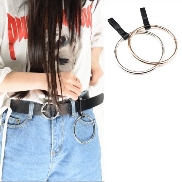 1KG MUAT 34PCS | DOUBLE RING LUX PREMIUM HITS OOTD KOREAN STYLE SELEBGRAM RING BELT IKAT SABUK PINGGANG WANITA