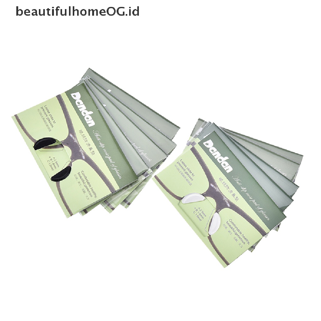 5 Pasang Bantalan Hidung Kacamata Bahan Silikon anti slip Ukuran 1.8mm