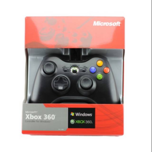 Stick Xbox 360 PC Kabel Hitam Wired Black Controller