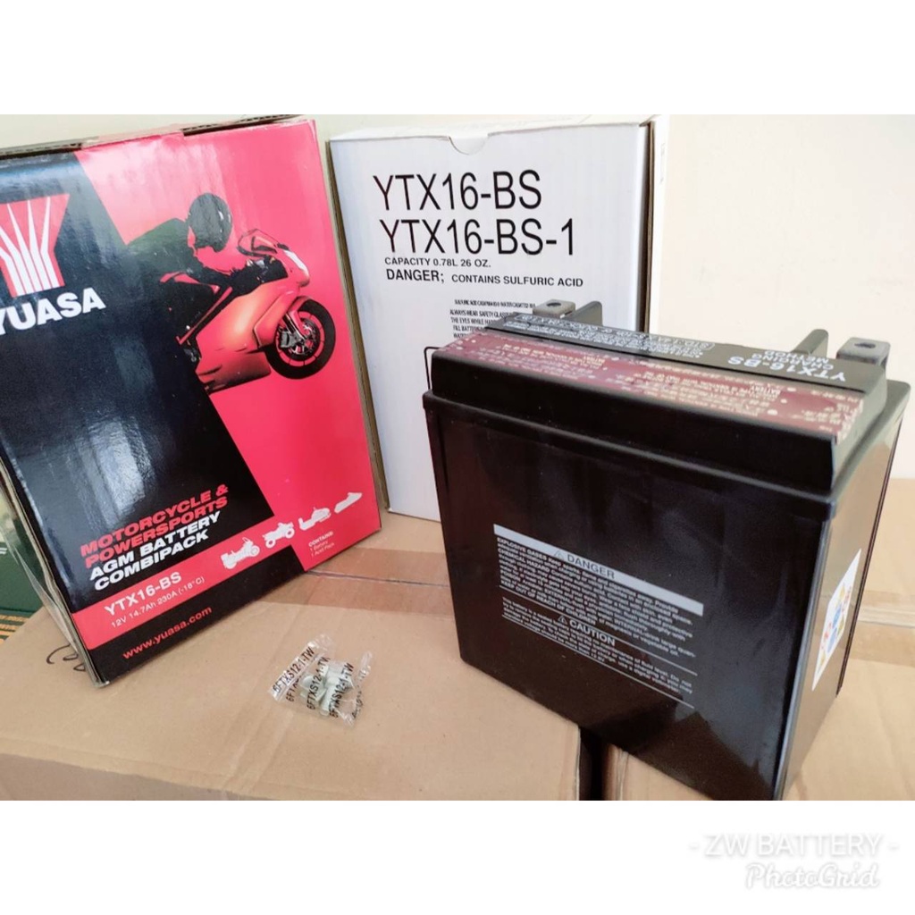 AKI YUASA ORIGINAL YTX16-BS 12 VOLT 14.7 AMPERE