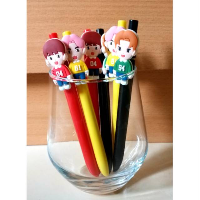 Alat Tulis Pulpen Gel Kpop EXO - Chibi ChanYeol / Sehun / Baekhyun Import