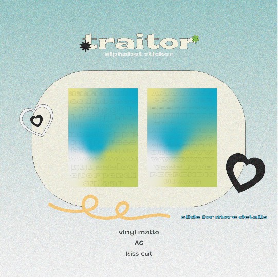 

traitor alphabet sticker