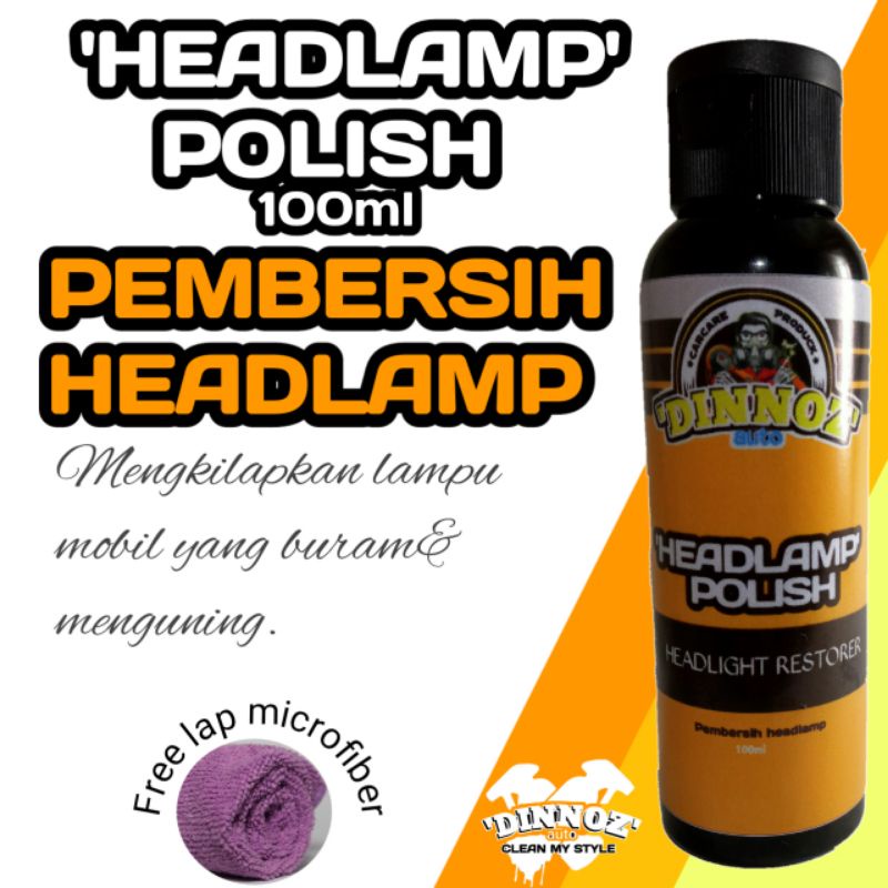 PEMBERSIH LAMPU MOBIL/HEADLAMP POLISH/PEMBERSIH LAMPU MENGUNING/PEMBERSIH KACA LAMPU MOBIL/CLEANER