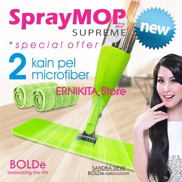 BOLDe SPRAY MOP SUPREME X 2 KAIN - Alat Pel Semprot Cara Kering ...