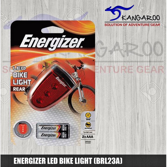 New Energizer BRL23A Bike Light Bicycle Red LED Flashlight Torch