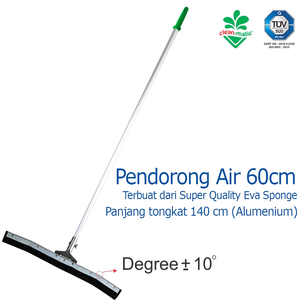 TcHome Pendorong Air 60cm Floor Wiper Lantai Dorongan Air Cleanmatic 215638