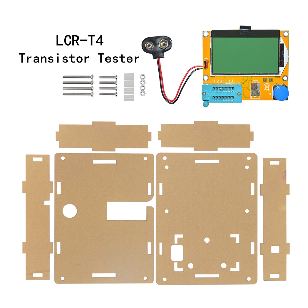 ✫〖ready to ship/COD〗✫ Jig  LCR-T4 Transistor Tester Diode Triode ESR MOS NPN / PNP dengan Casing Akrilik