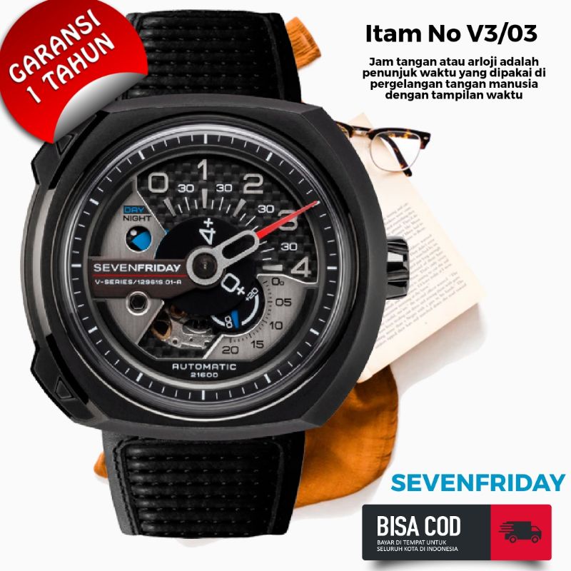 Jam Tangan Pria Merk SevenFriday Type V3/03 Automatic