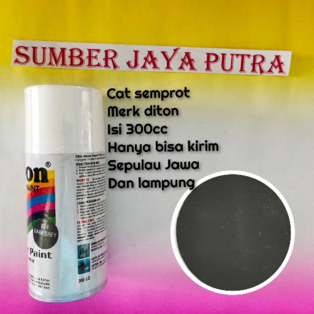Diton 300cc  824 dark grey abu abu tua Pilok Pylox piloc cat semprot cat sepeda motor