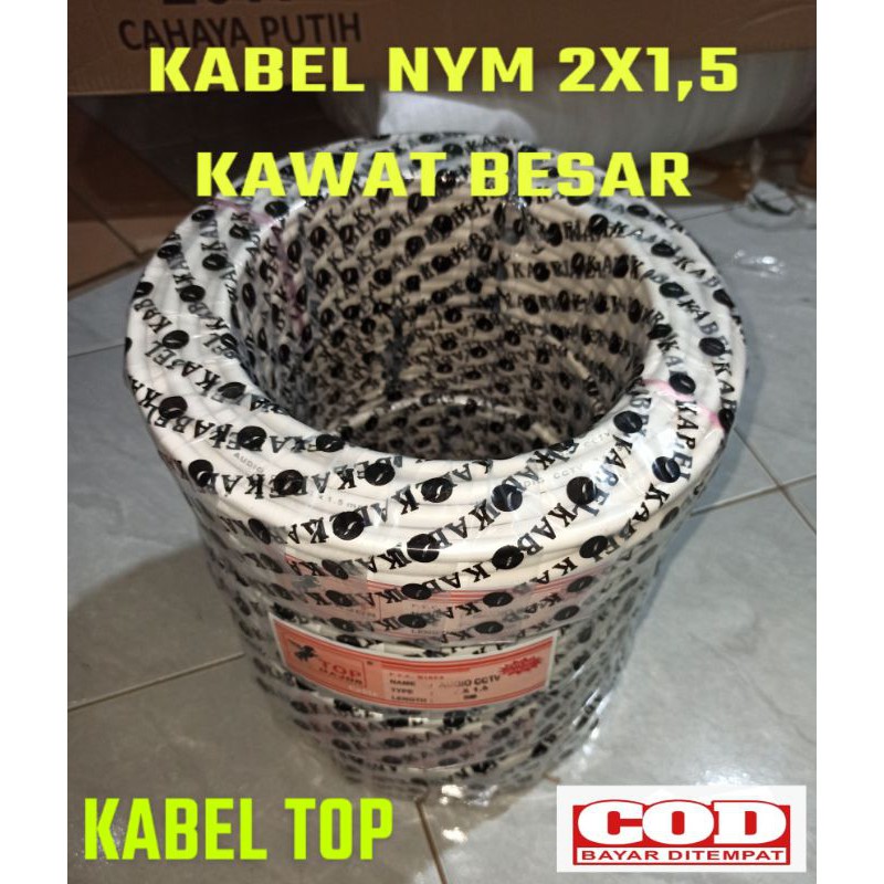 KABEL KAWAT NYM isi 2, 2x1,5 /kabel kawat Besar 50yard (40M)