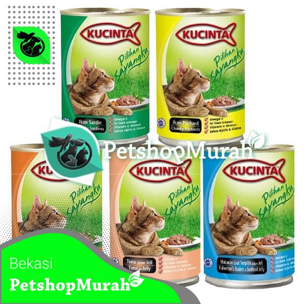 Makanan Kucing Basah Kaleng Kucinta 400 gram WetFood Kucinta 400 gr Can