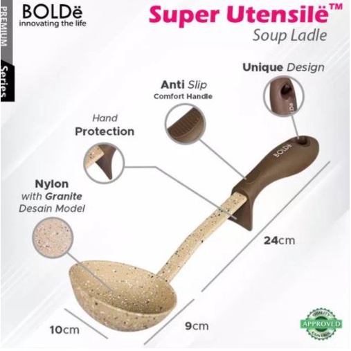 BOLDE Super Utensil Soup ladle - Sendok Soup - Sendok Kuah - Centong Sayur - Centong Kuah