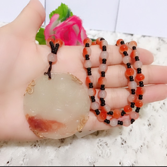 kalung giok asli liontin budha giok