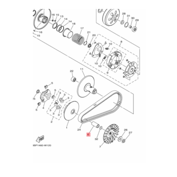 BOS BOSH RUMAH ROLLER ROLER CVT NMAX N MAX AEROX 155 NEW CONNECTED ORIGINAL YGP B6H-E7674-00