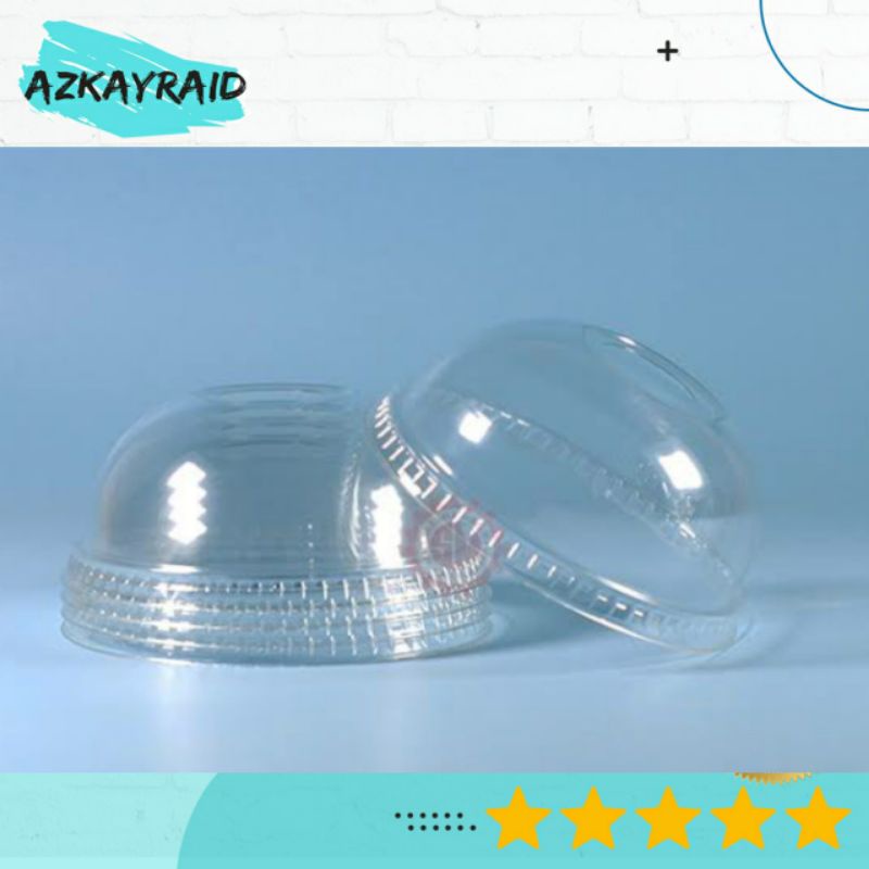 Tutup Gelas Plastik Bening Cembung 14Oz 16Oz