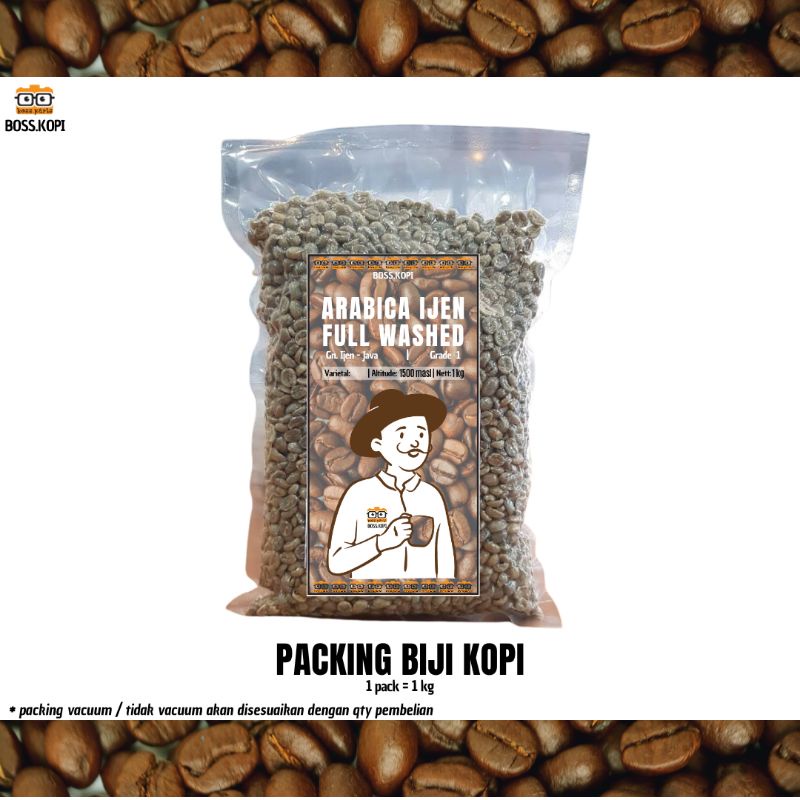 Green Bean Arabica Ijen Full Washed Grade 2 / Kopi Green Bean / Biji Kopi / Coffee Bean