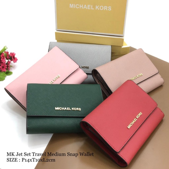Michael Kors Jet Set Travel Medium Snap Wallet