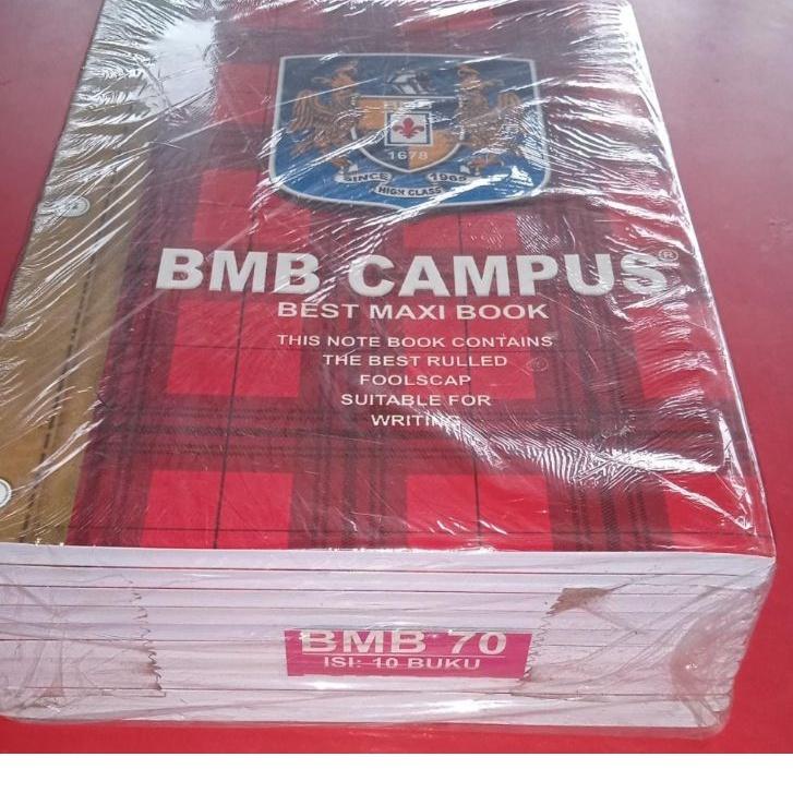 

Big Sale Buku Tulis BMC BMB CAMPUS 70 Lembar 1 PAK Isi 10 BUKU ,,