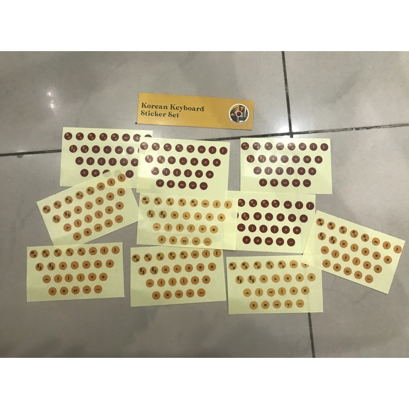 READY STOCK STICKER STIKER KEYBOARD KOREA KOREAN HANGUL HANGEUL