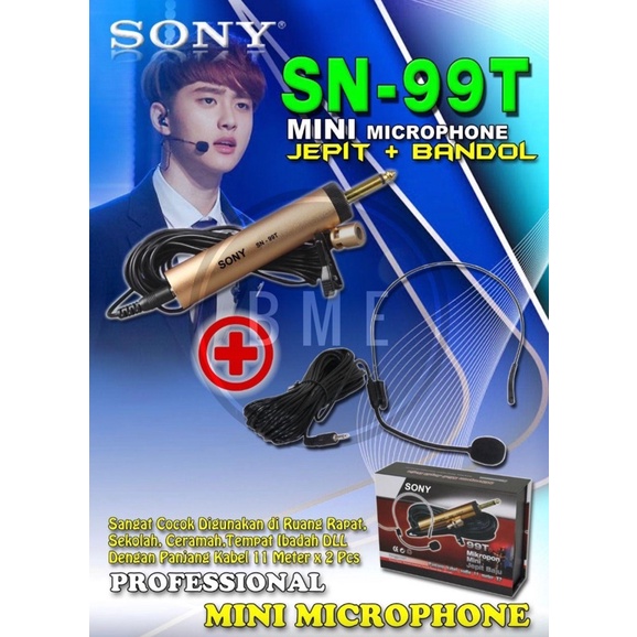 mic jepit sony 99T mic clip on sony mic kancing mic imam kondensor