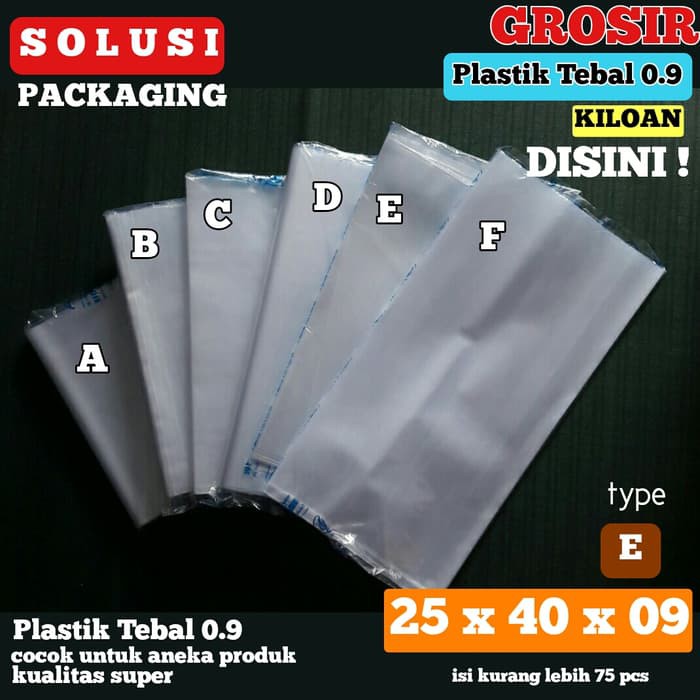 Jual PLASTIK TEBAL KILOAN 25x40X CM TEBAL 09/KANTONG PLASTIK KRIPIK ...