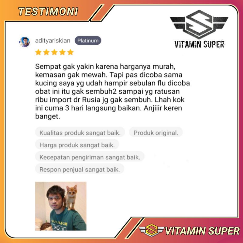 Obat Kucing Anti Virus D1 | Obat Flu Berat, Panleu, Calici, Distemper, Mencret, Pipis Darah, Sariawan, Lemes, Muntah, Mulut Berliur