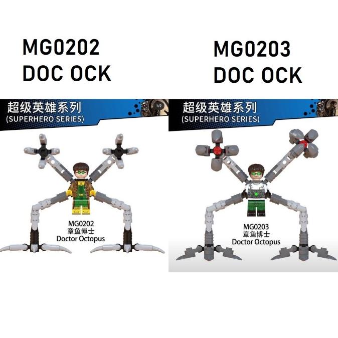 MG0202 MG0203 Doctor Octopus Doc Ock Spiderman Minifigure Brick DIY